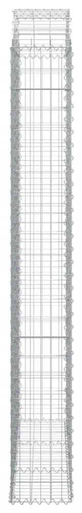 íves horganyzott vas gabion kosár 150x30x220/240 cm