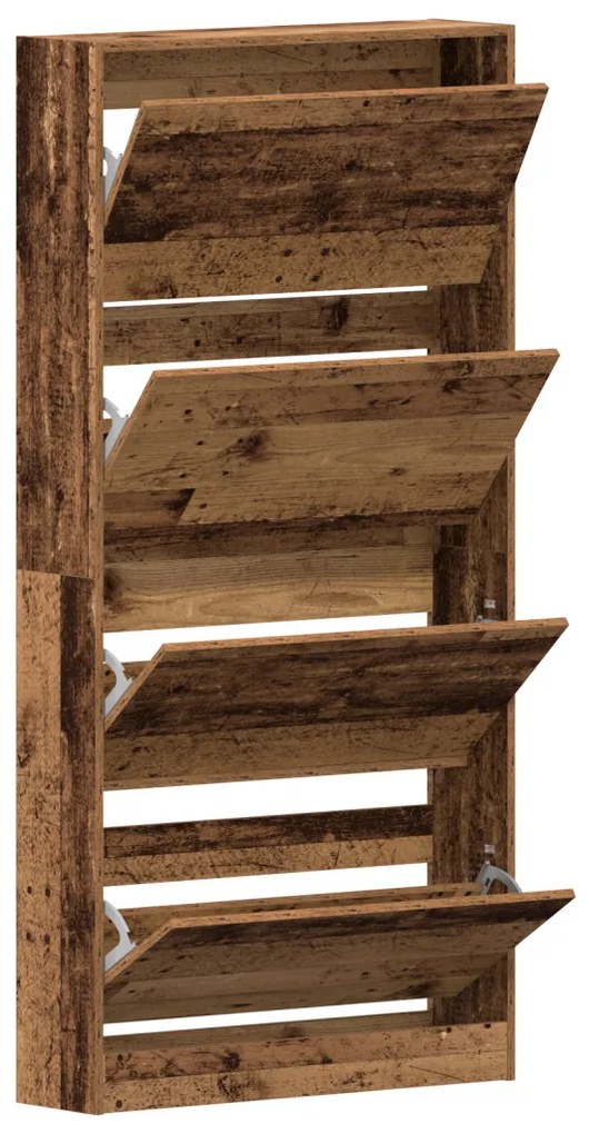 Cipőszekrény Régi fa Szerelt fa 80 x 21 x 163.5 cm Tartós