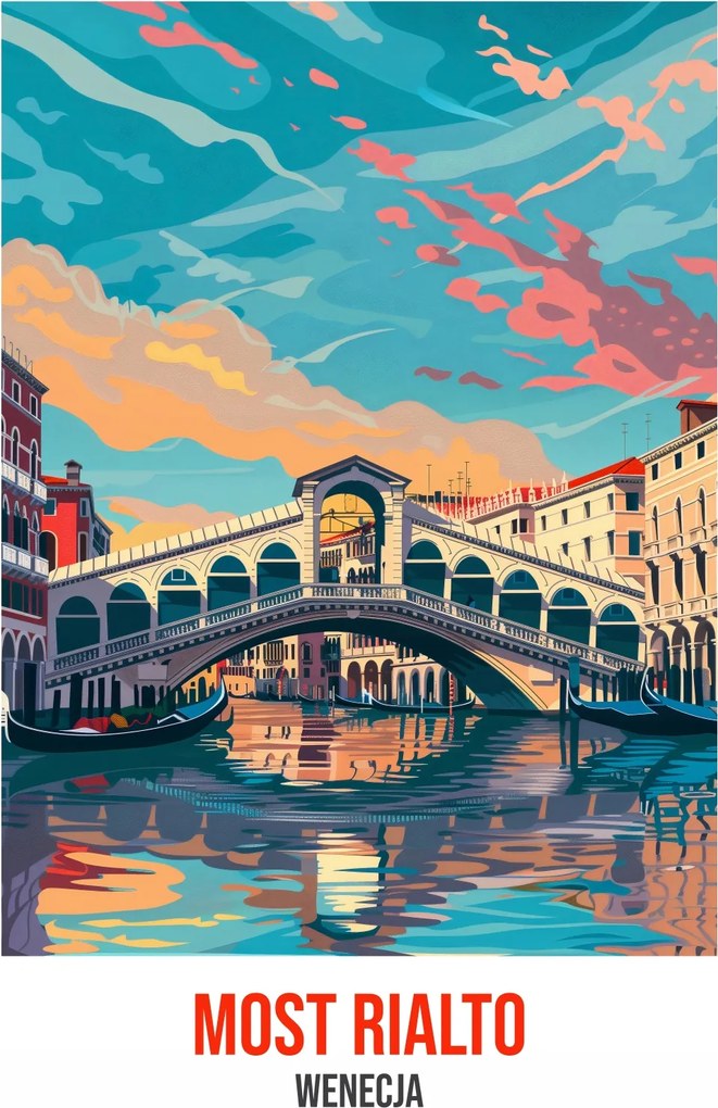 Poszter 21x29,7cm Rialto híd