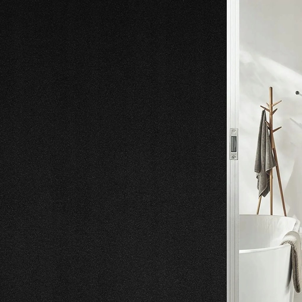 Ablakfólia öntapadós átlátszatlan Uv védelem fekete 90x400 cm