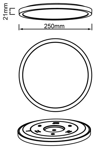 Brilliant - LED mennyezeti lámpa TUCO LED/16W/230V átm. 25 cm fekete