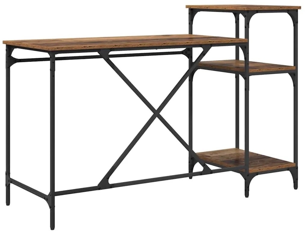 vidaXL Asztal Öreg fa 135 x 50 x 90 cm Faanyag