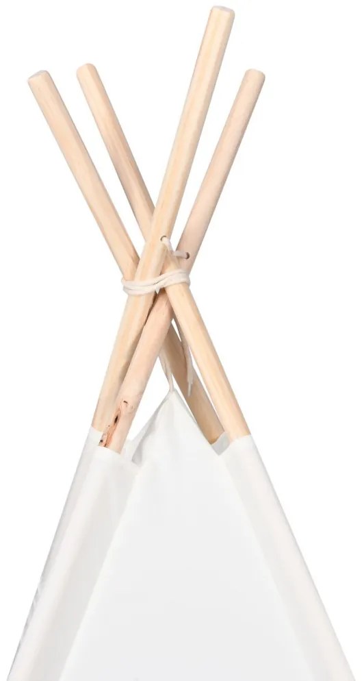 Gyermek Teepee Sátor Hordtáskával Őszibarack & Játék Labda Fehér