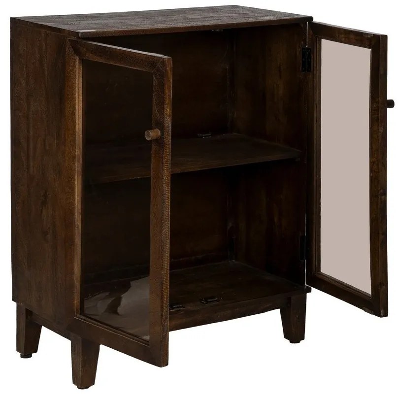 Barna mangófa tálalószekrény 80x100x40 cm Ravi – Ixia