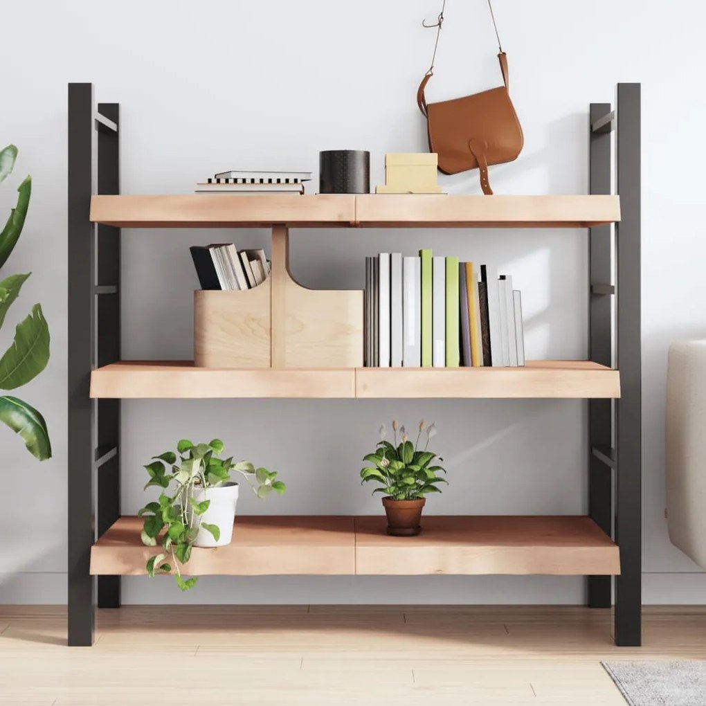 kezeletlen tömör tölgyfa fali polc 120x50x(2-6) cm