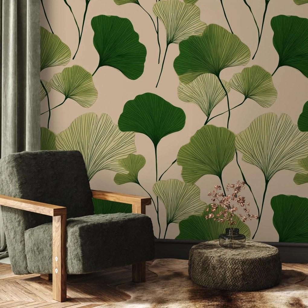 Fotótapéta - Ginkgo zöld levelek (147x102 cm)