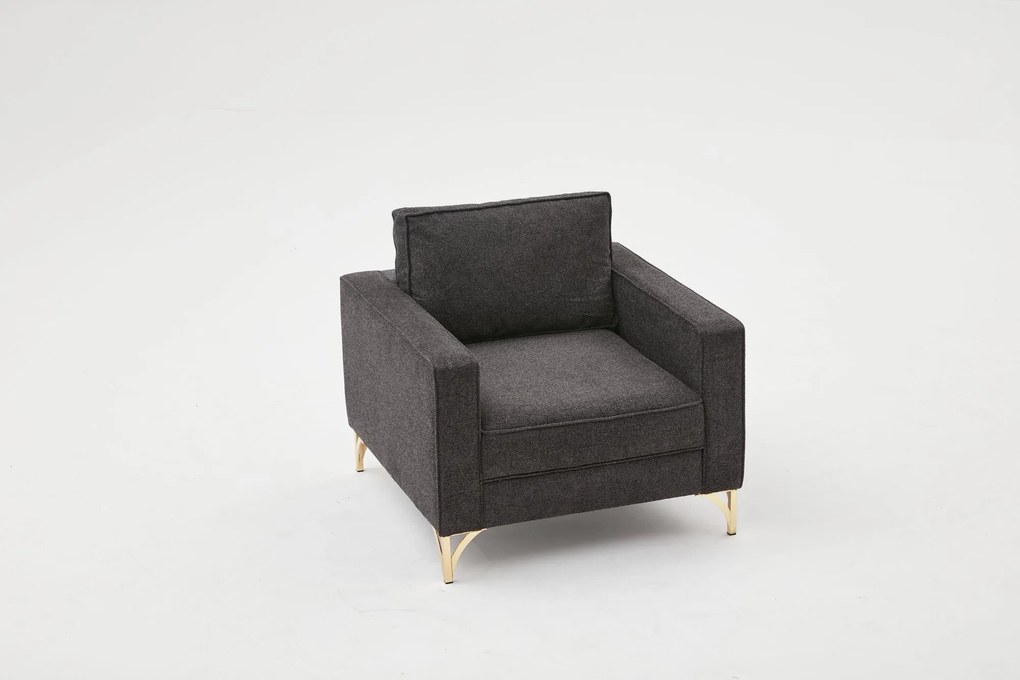 Fotel Berlin - Antracit, Arany