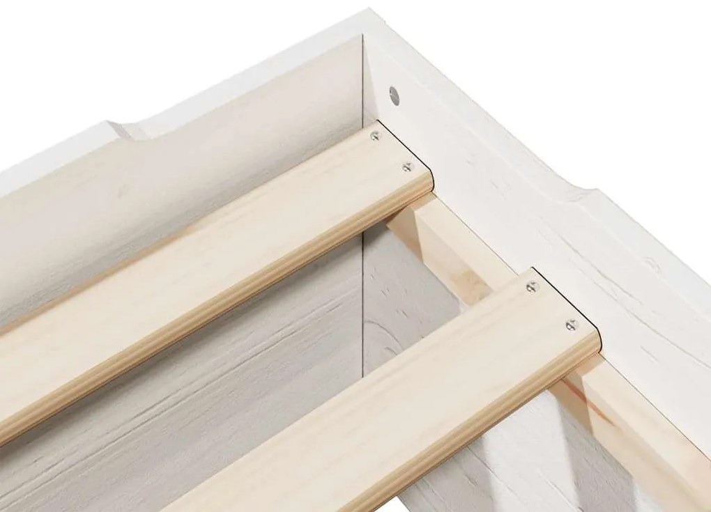 vidaXL ágy matrac nélkül rakásolható fehér 80x200 cm tömör fa