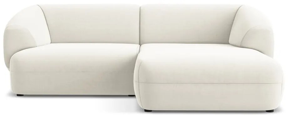 Fehér bársony sarokkanapé (jobb oldali) Moana – Makamii