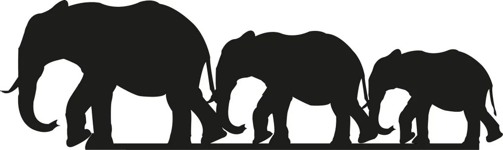 Elephants fém fali dekoráció, 15×50 cm