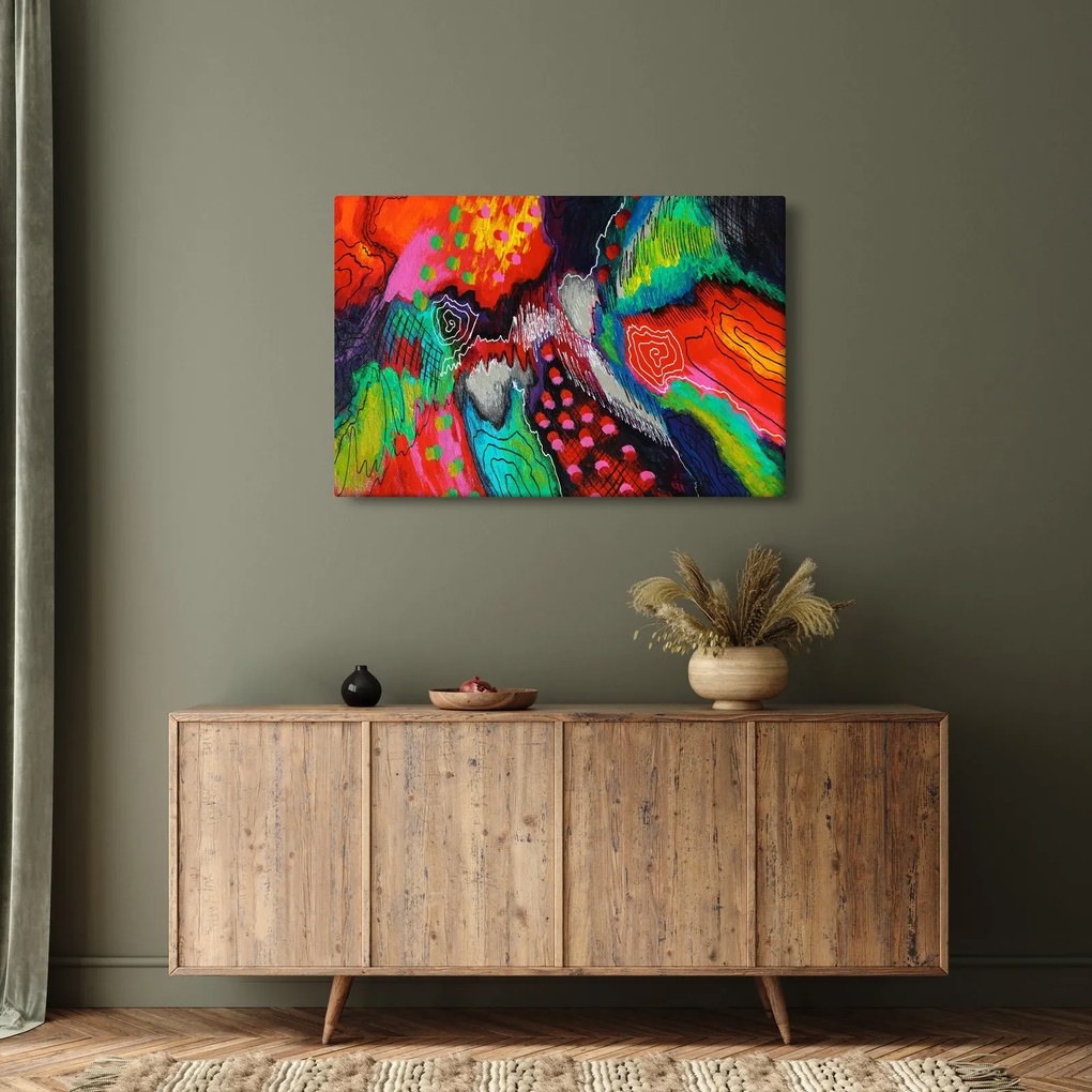 Absztrakt kép - színek (90x60 cm)