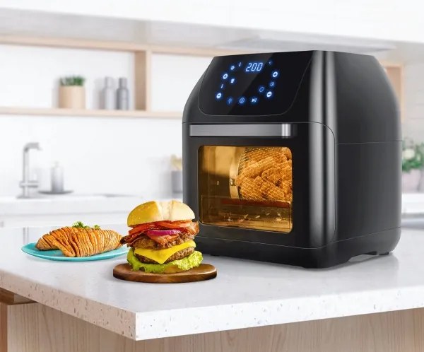 Aigostar forrólevegős sütő 1400W/230V, 12 l, fekete