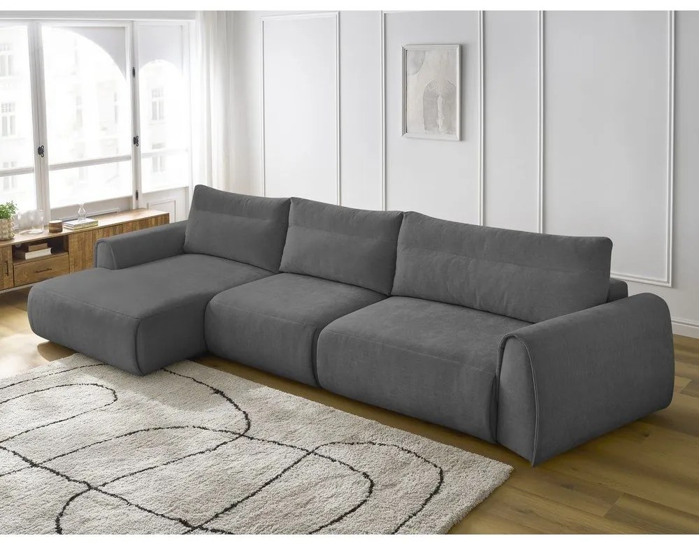Szürke sarokkanapé Aden – Bobochic Paris