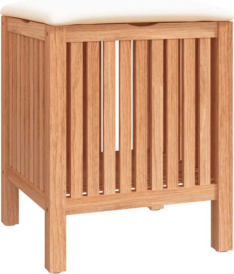 vidaXL tömör diófa fürdőszobai ülőke 40,5 x 40 x 52 cm