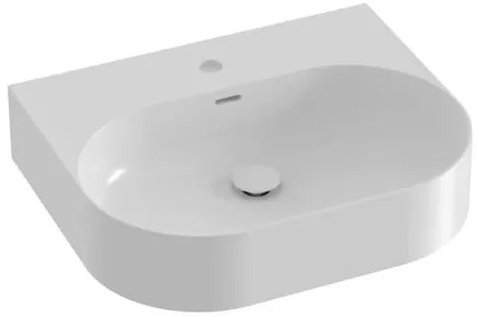 Ravak Ceramic Slim 55x45 cm-es pultra ültethető mosdó, középen csaptelepnyílással XJX01155004