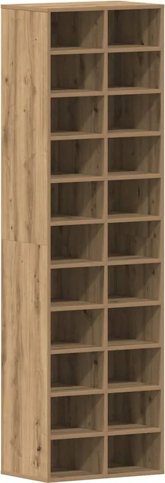 vidaXL kézműves tölgy szerelt fa cipősszekrény 54 x 34 x 183 cm