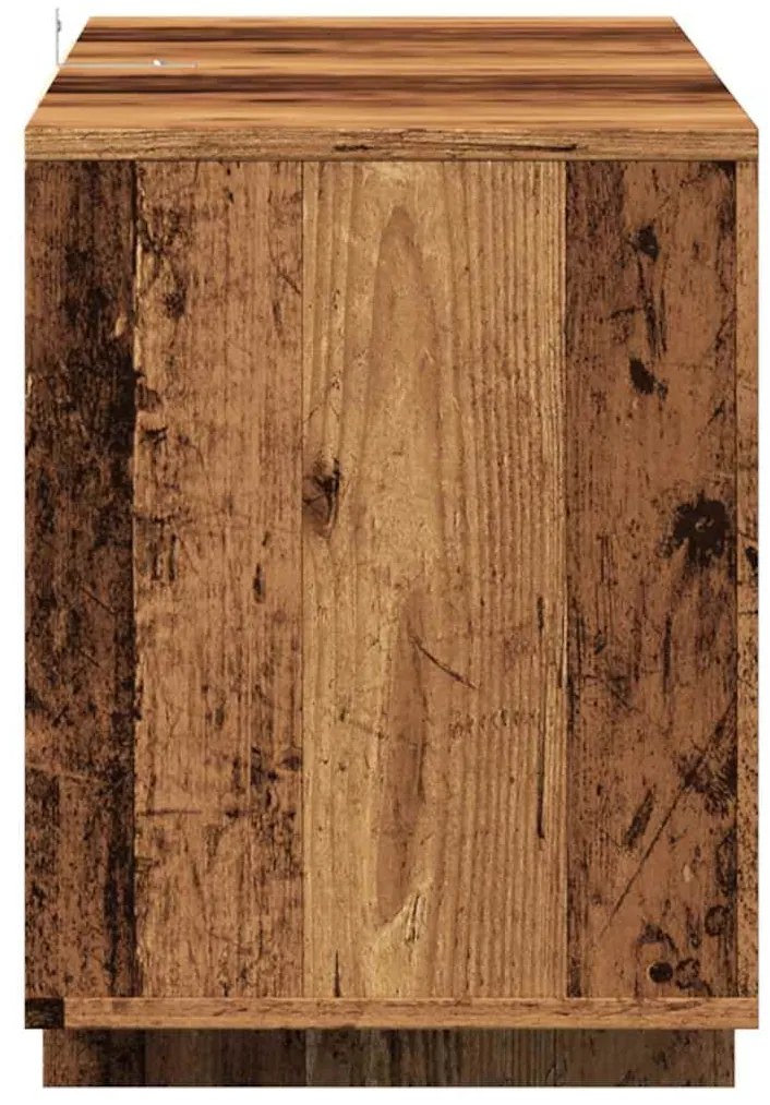 antik fa színű szerelt fa TV-szekrény 130 x 35 x 50 cm