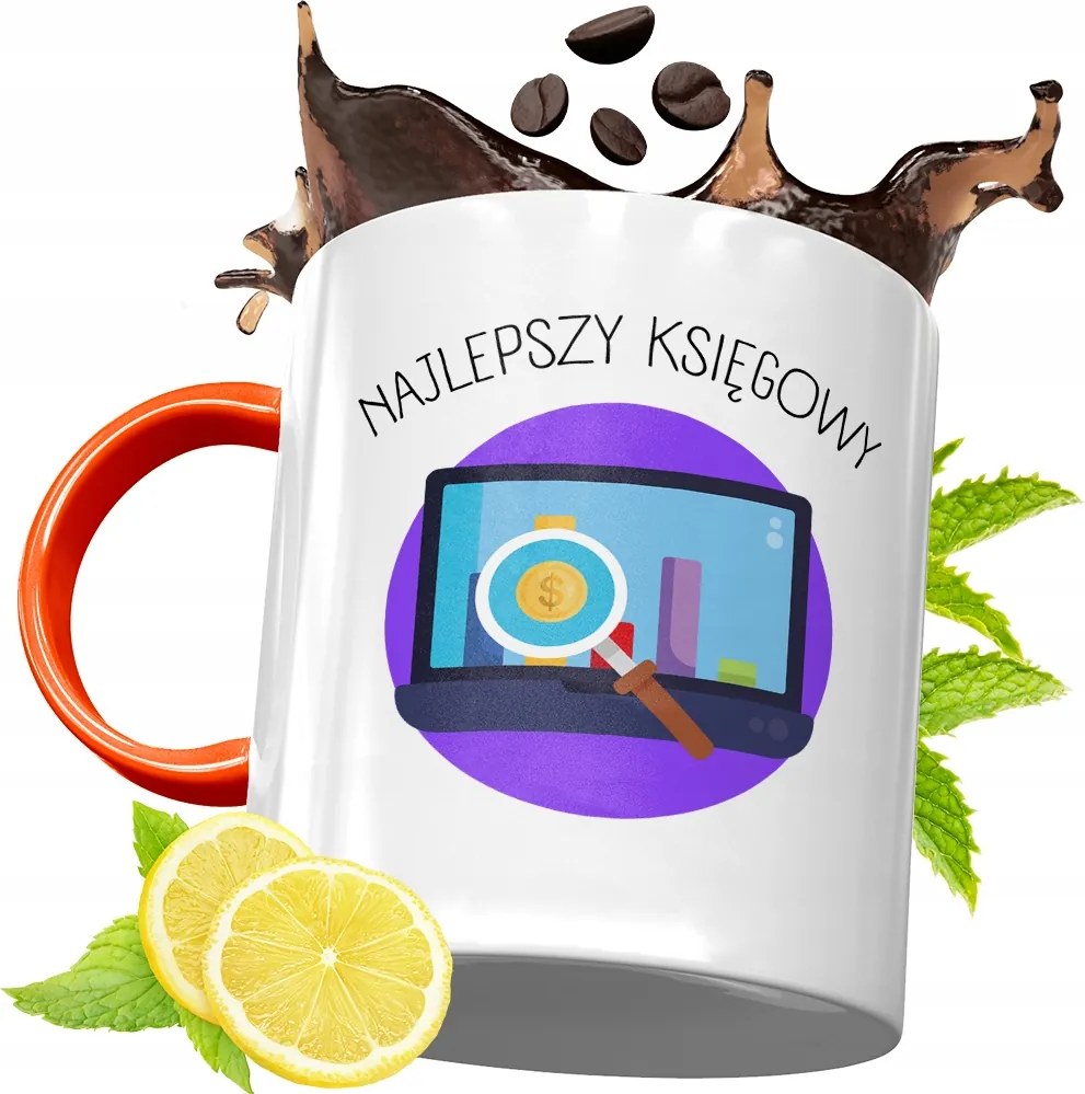 Narancssárga Bögre Könyvelőnek Ajándék fényképes nyomattal