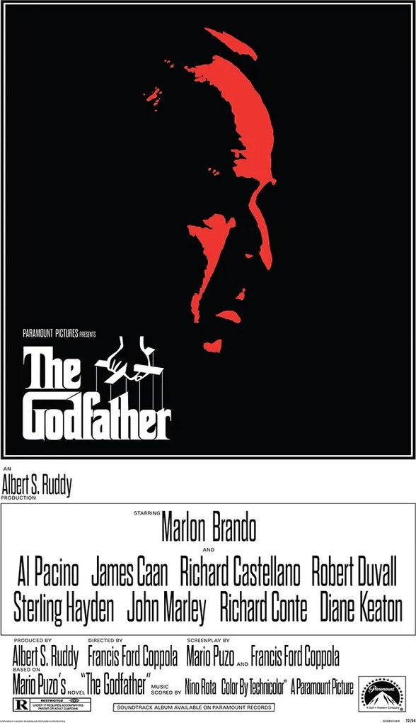 The Godfather filmposzter (1972) Keresztapa 100x70 cm #325