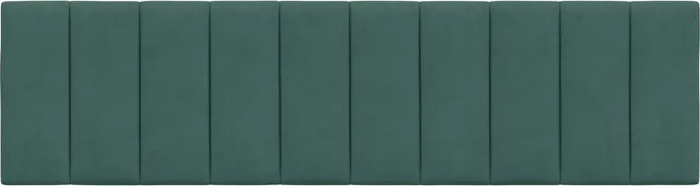 sötétzöld bársony fejtámla párna Hanko 180 cm