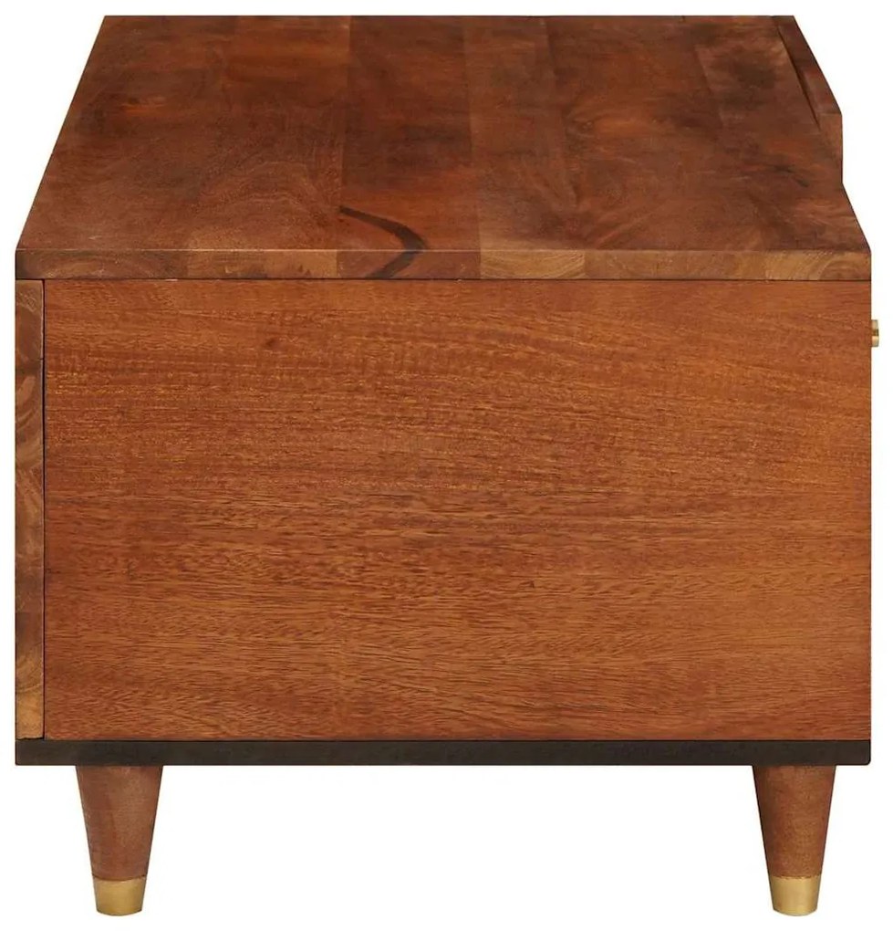 Dohányzóasztalok Barna 80 x 50 x 40 cm Kanna és tömör mango fa