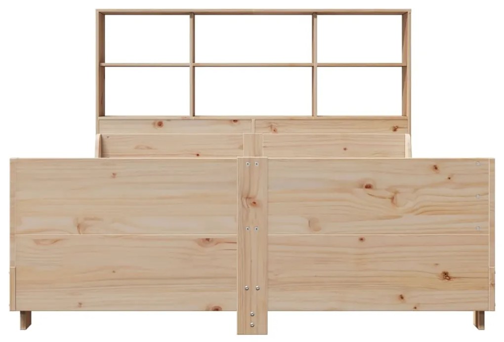 tömör fa könyvespolcos ágy matrac nélkül 120 x 200 cm