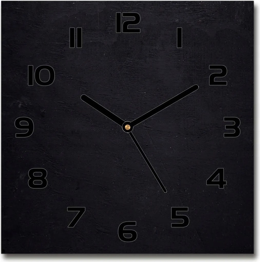 Üveg falióra szögletes fekete tábla 30x30 cm