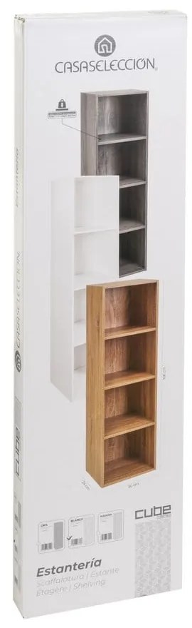 Fehér könyvespolc 30x106x24 cm Cube – Casa Selección