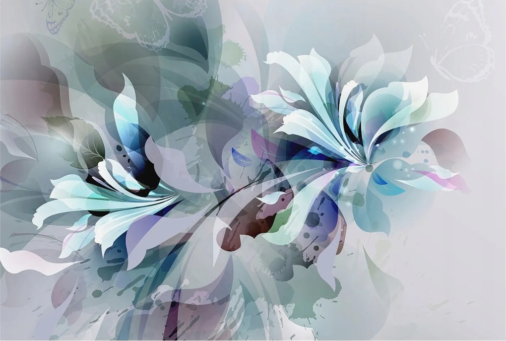 Fotótapéta Flizelina Dekoratív az irodába Virágos absztrakt 104x70 Ragasztó