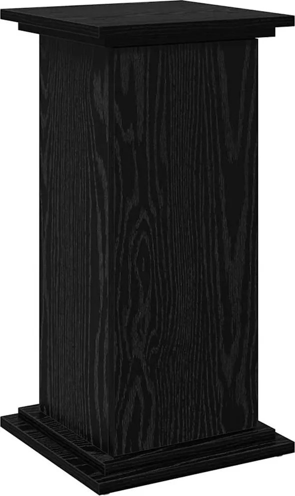 vidaXL Kijelző állvány polcokkal Fekete tölgy 31 x 30 x 60 cm Faanyag
