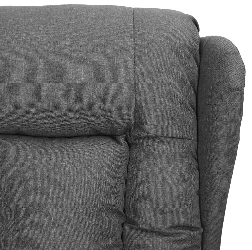 vidaXL világosszürke szövet felállást segítő fotel