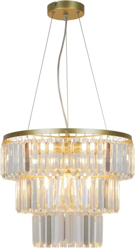 ZUMA LINE P17127-4-1GD TIFFANY Kristály Függesztett Lámpa Arany E14 IP20