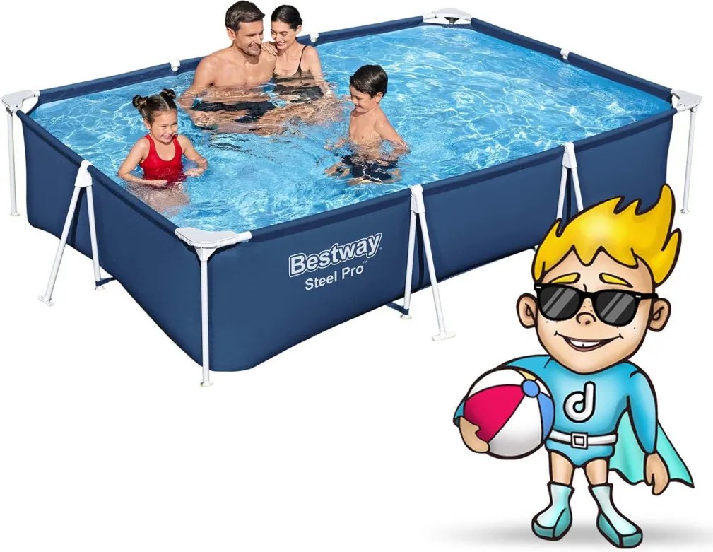 Bestway 56404N 5 az 1-ben keretes medence, 300 x 201 x 66 cm