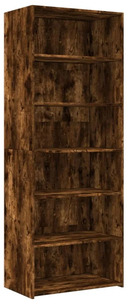 füstös tölgy színű szerelt fa magasszekrény 70 x 41 x 185 cm