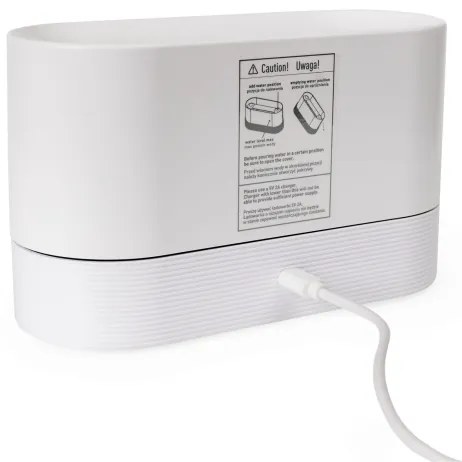 LED RGB ultrahangos aroma diffúzor és párásító, 180 ml, fehér, világítással