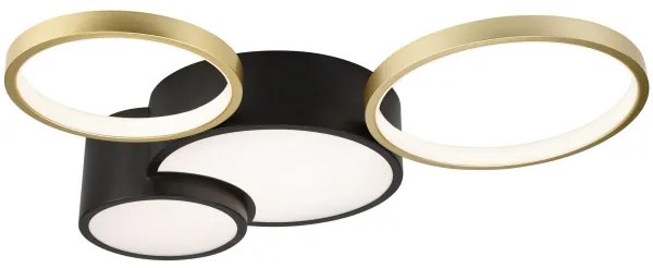 Állítható fényű ALIZEE LED mennyezeti lámpa 30W 230V 3000-6500K fekete/arany