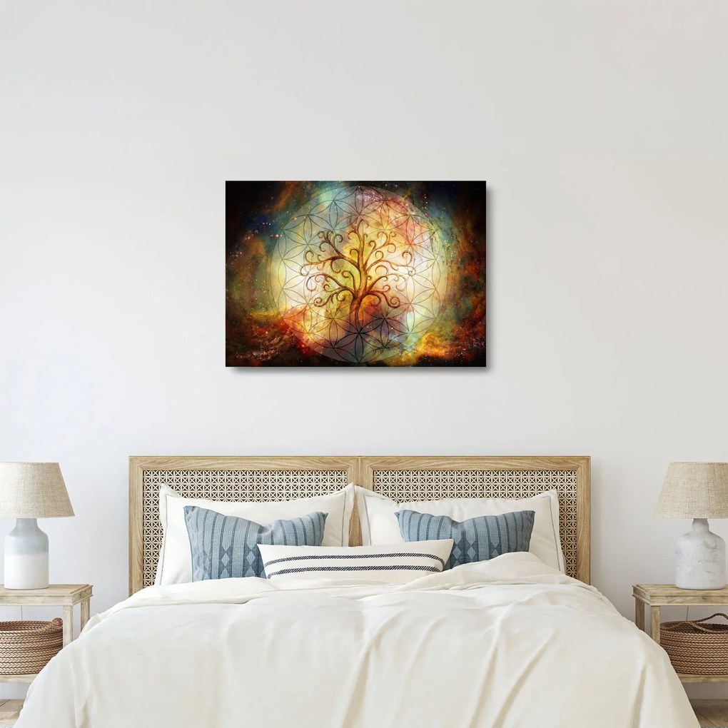 Absztrakt kép fáról (üvegen) (70x50 cm)