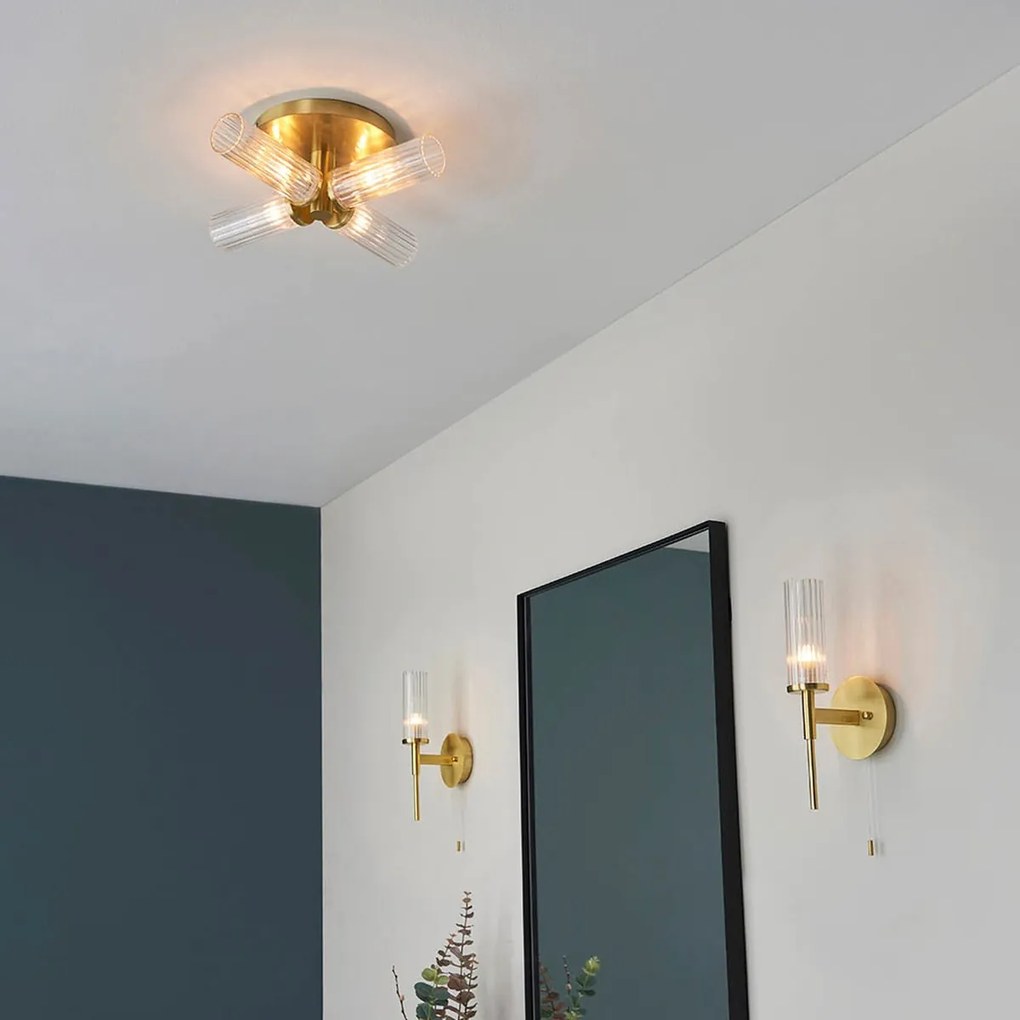 Endon glamour modern mennyezeti lámpa talo sárgaréz átlátszó end96160