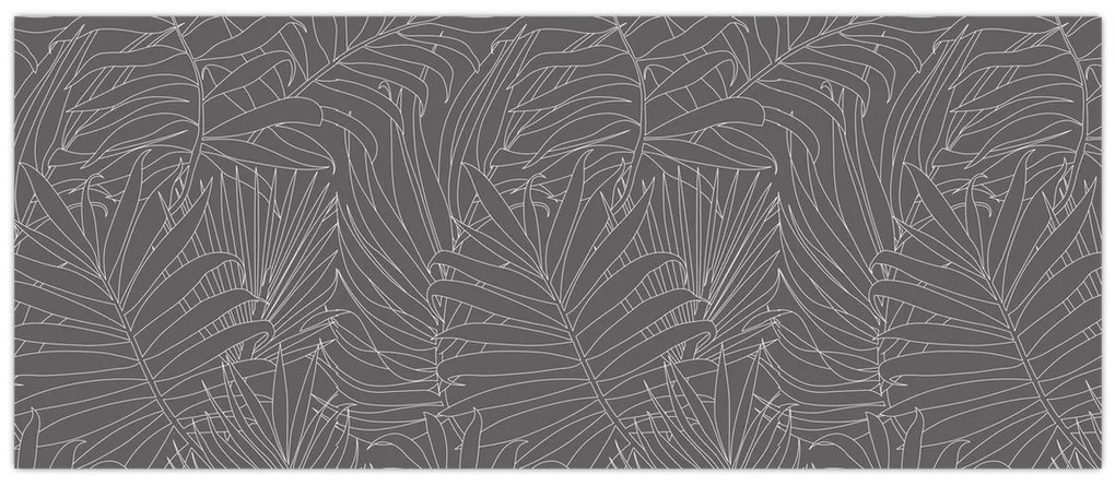 Kép - Szürke pálmalevelek (120x50 cm)