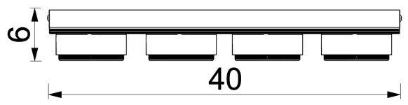 Mennyezeti lámpa SEMA 4xGX53/15W/230V fekete/barna/tölgy