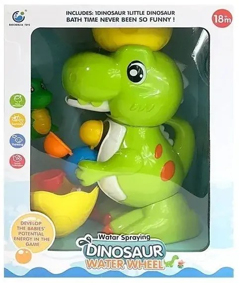 Lean-toys Fürdő Dinoszaurusz Vízköpő Malom Dinoszauruszos Vizimalom