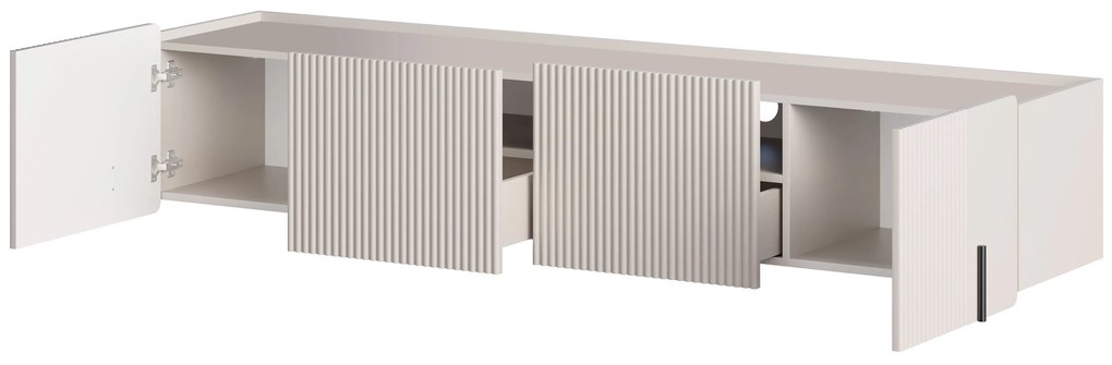 Malmi fali TV szekrény 200 cm - kasmír / fekete