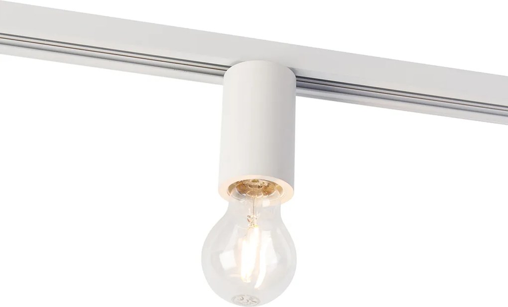 E27 foglalat sín felfüggesztéssel 1 fázisú sínhez fehér - Jeana