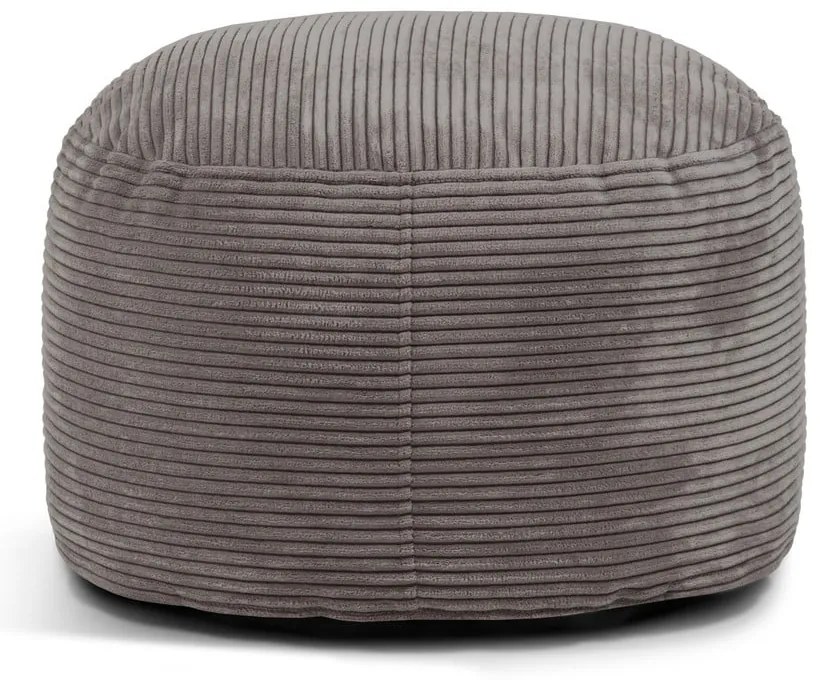 Fekete kordbársony puff Om 60 – SLOWDOWN