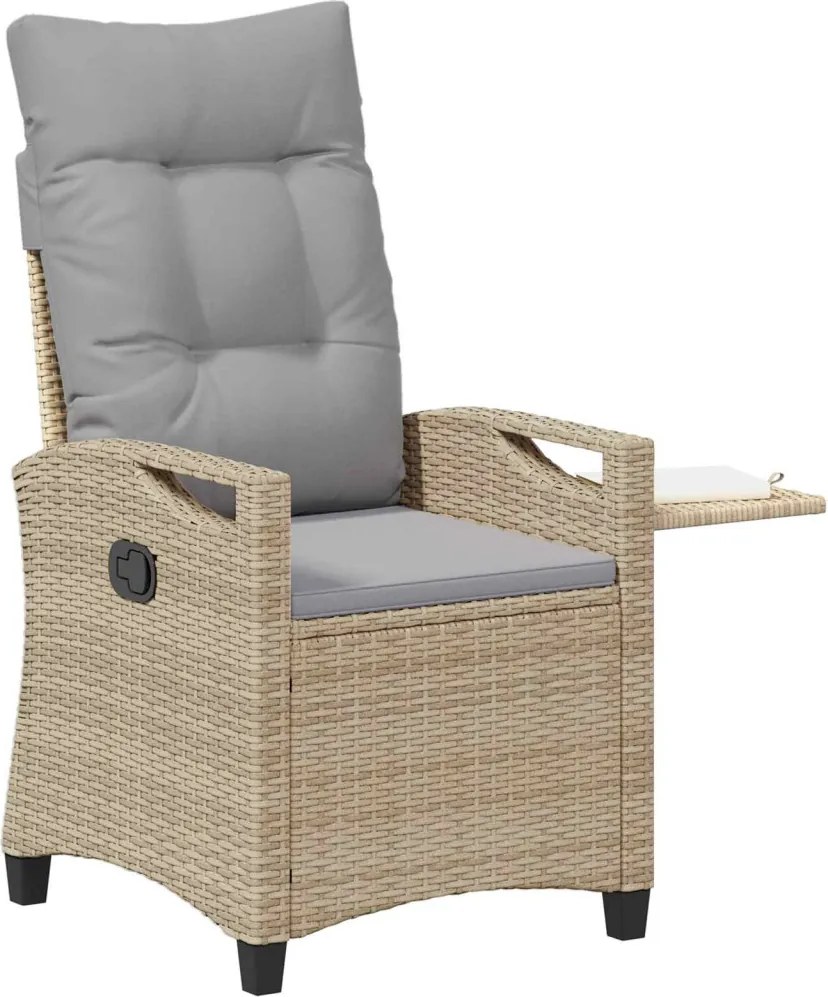Fekvő Kerti Szék Beige és Világosszürke 56 x 60 x 112 cm