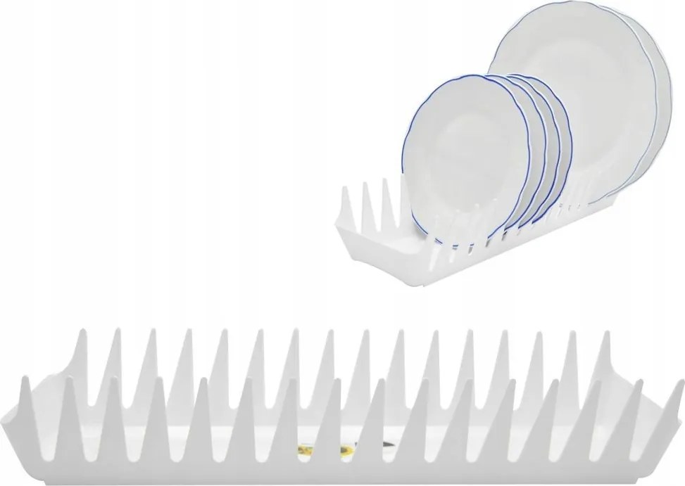 Fedéltartó Állvány Tányérok Konyhai rendszerező szekrény fiókhoz fehér