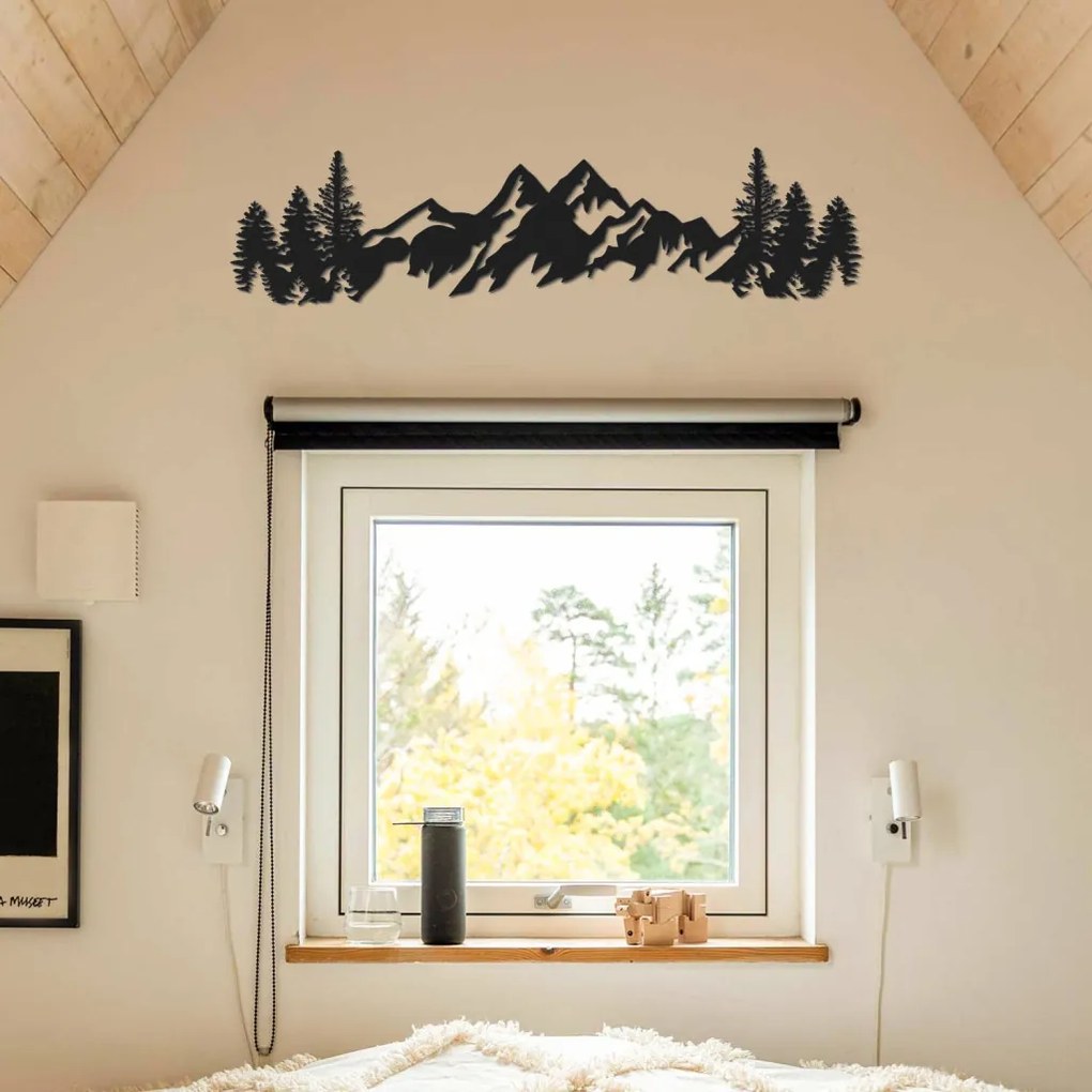 Mountains fém fali dekoráció, 17×69 cm