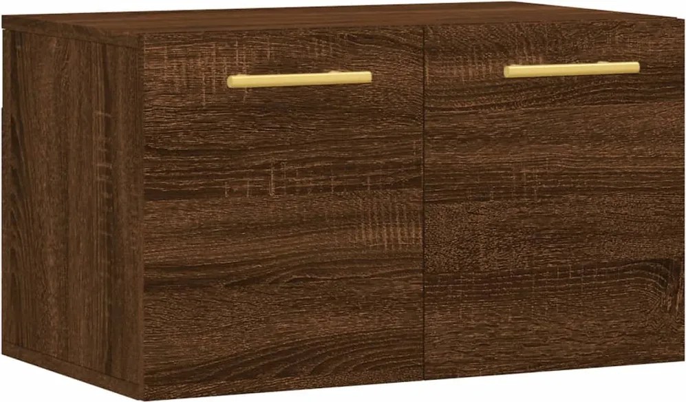 vidaXL barna tölgyszínű szerelt fa faliszekrény 60 x 36,5 x 35 cm
