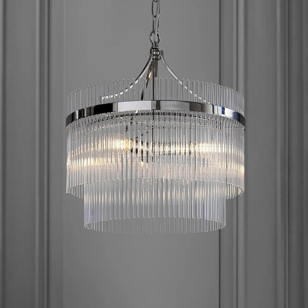 Endon glamour modern függeszték marietta nikkel átlátszó end104113