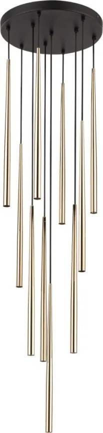 TK LIGHTING 10118 PIANO Modern Led Függesztett Lámpa Fekete, Arany G9 IP20